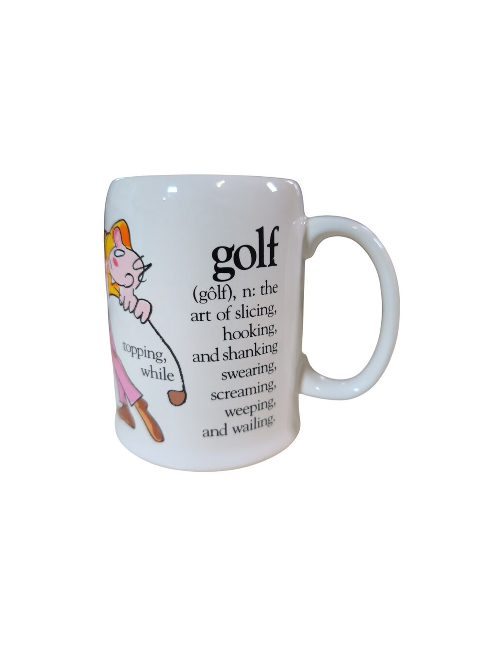 Vintage 1986 Beard & McKie Coffee Mug Definition of GOLF Novelty Made in Korea